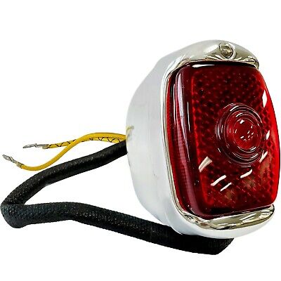 1940-53 Chevy/GMC Tail Light Assembly, Chrome w/ Chrome Bezel - Image 3