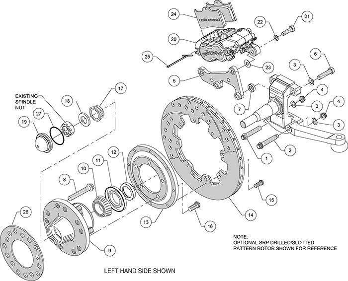 1941-55 Cadillac Wilwood Dynalite Pro Series Front Brake Kit - Image 4