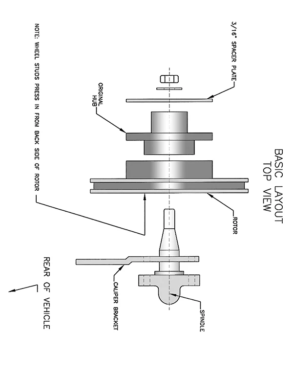 1947-53 Chevy, GMC Truck Power Disc Brake Conversion Kit, 6 x 5.5" Bolt Pattern - Image 5