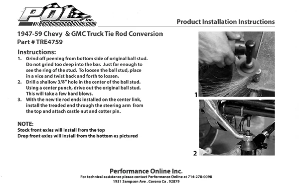 1947-59 Chevy, GMC Truck Tie Rod End, Replacement Type- Sold As A Pair - Image 4