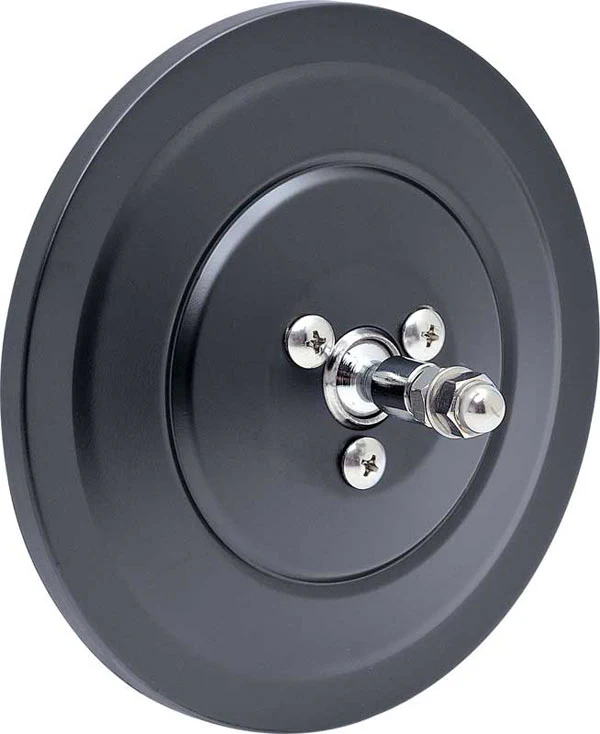 1947-72 Chevrolet & GMC Truck Exterior Mirror Head, 5" Round, Ribbed, Black.  Each. - Image 3