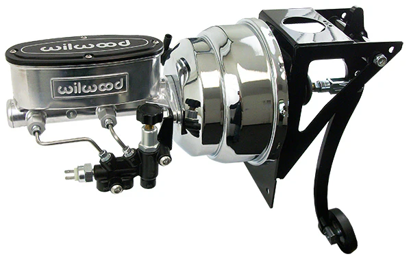 1948-52 Ford F1 Truck Chrome Power Brake Booster with Wilwood Master Cylinder, Firewall Mount - Image 2