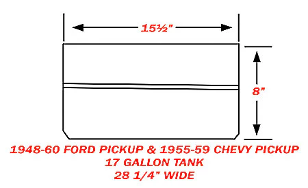1948-60 Ford F-1 and F-100 Truck Aluminum Fuel Gas Tank, 21 and 17 Gallons - Image 4