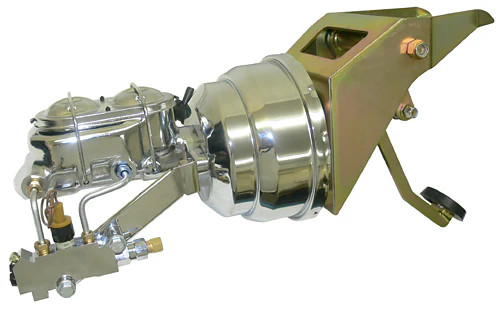 1953-56 Ford F-100 Truck Firewall Mount Power Brake Booster Kit, Chrome - Image 2