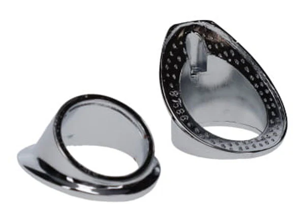 1954-55.1 Chevy/GMC Truck Wiper Tower Bezels, Chrome - Image 3