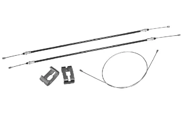 1955-57 CHEVY BELAIR, EMERGENCY BRAKE CABLE SET, REAR DISC (EBC5557) - Image 3