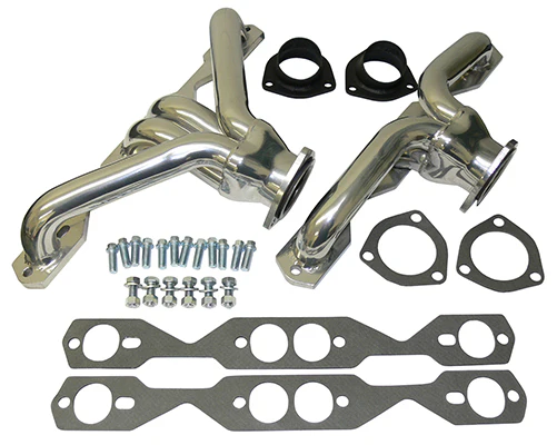 1955-57 Chevy Belair Headers, Ceramic Coated Shorty Type - Image 2