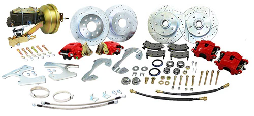 1955-57 Chevy Belair Power Disc Brake Conversion Kit, Front and Rear, Stock Spindle - Image 2