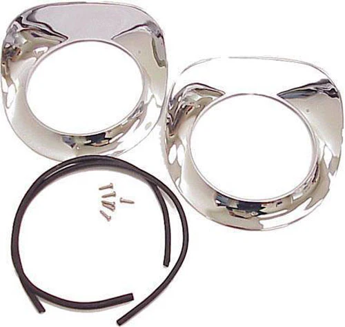 1955-57 Chevy Truck Headlight Bezel Set - Image 3