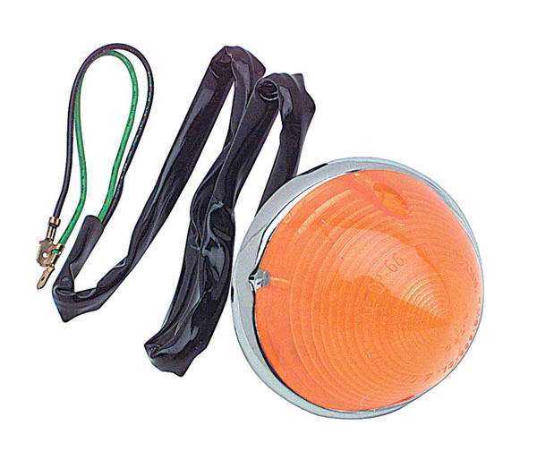 1955-57 Chevy Truck Parking Lamp Assembly, 12 Volt, Amber Lens - Image 2