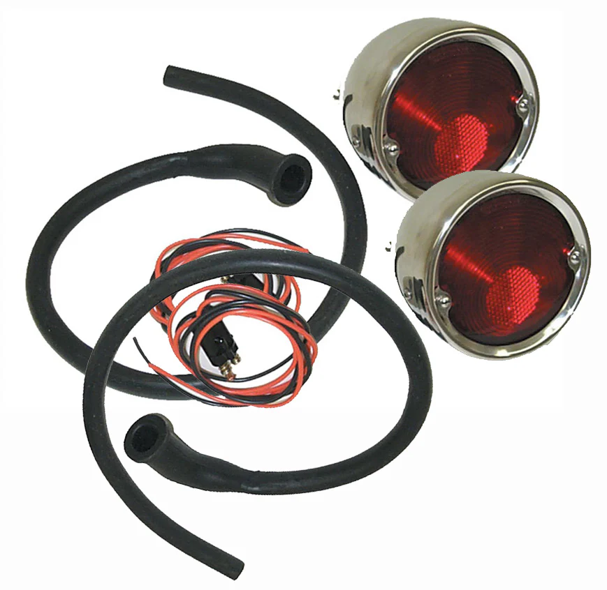 1955-59 Chevy/GMC Tail Light Assembly, LH or RH, Stainless w/ Polished Stainless Bezel, Each - Image 4