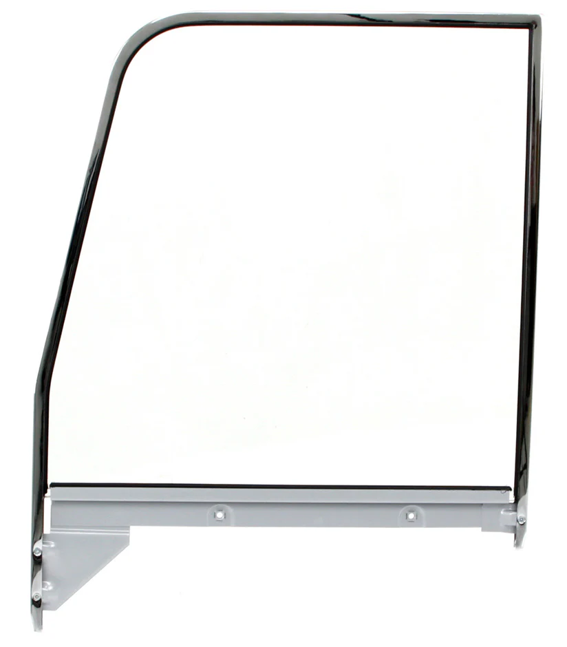1955-59 Chevy & GMC Truck Replacement Side Door Glass with Chrome Frame - Image 2
