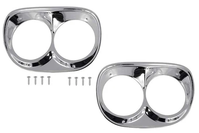 1958-59 Chevy Truck Headlight Bezel Set - Image 3