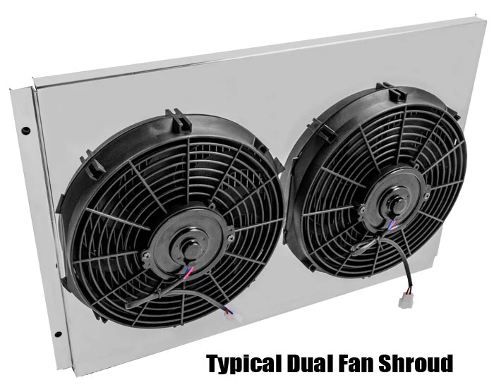 1960-62 Chevy Truck Electric Fan and Shroud Kit, Dual 14" Fans - Image 3