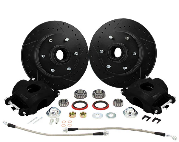 1960-70 Chevy C10, GMC C15 Truck "BLACKOUT" Disc Brake Wheel Component Kit, 6-Lug - Image 2