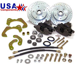 1963-64 Chevy Corvette Power Front Disc Brake Conversion Kit, Large GM Calipers - Image 3