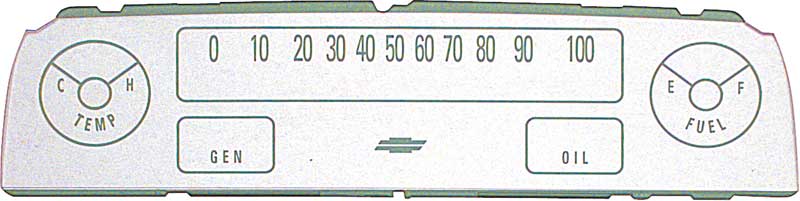 1964-66 Chevy Truck Instrument Cluster Lens Without Lower Gauges - Image 2
