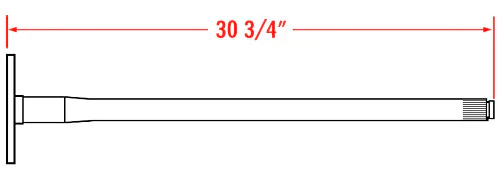 1965-69 Chevy, GMC C10, Rear Axles for 5-Lug Conversion, 5 x 5 Bolt Pattern - Image 3