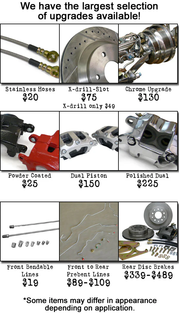 1967-68 Chevy Impala Power Disc Brake Conversion Kit, D154 GM Caliper - Image 3
