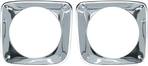 1967-68 Chevy Truck Headlight Bezel Set, Aluminum - Image 3