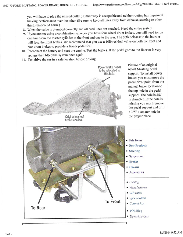 1967-70 Ford Mustang Power Brake Conversion - Image 7