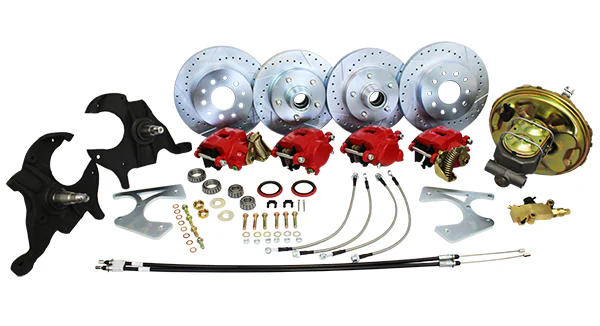 1967-72 Chevy Chevelle 4 Wheel Power Disc Brake Conversion Kit, 2" Drop Spindles - Image 2