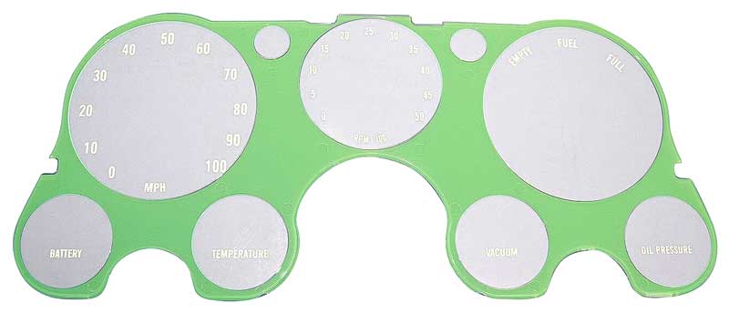 1967-72 Chevy / GMC Truck Instrument Cluster Lens, With Tach and Vacuum - Image 2