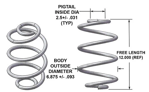 1967-77 Chevy Chevelle, GM A-Body, Rear Lowered Coil Springs - Image 5