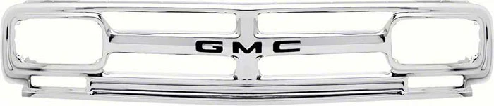 1967 GMC Truck Grill, Chrome w/ Black Details - Image 3