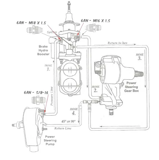 1968-74 Chevy Nova Hydropower Power Brake Booster Kit - Image 7