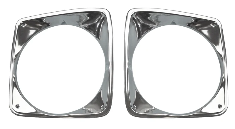 1969-72 Chevy Truck Headlight Bezel Set, Aluminum - Image 2