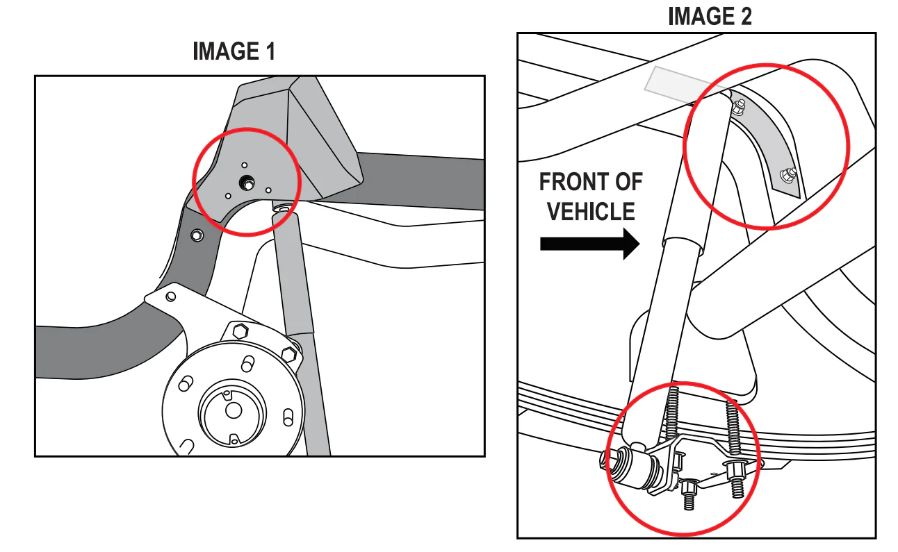 1970-81 Chevy Camaro, Pontiac Firebird Deluxe Shock Relocation Kit, Rear - Image 3