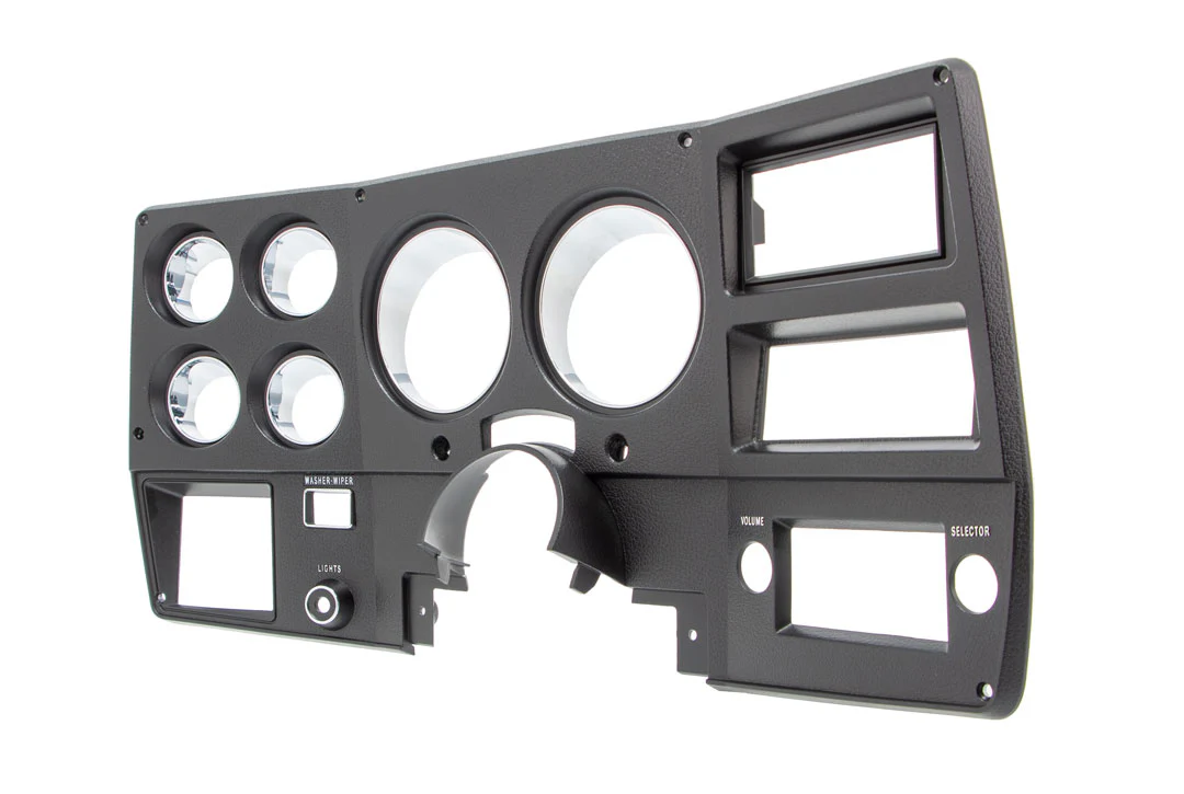 1973-74 Chevrolet / GMC Truck Dash Bezel, Black with Chrome Details, with A/C.  Each. - Image 2