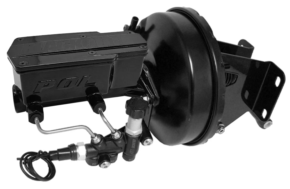 1974-86 Jeep CJ BlackOut Series Power Brake Booster Kit with POL or Wilwood Master Cylinder - Image 4