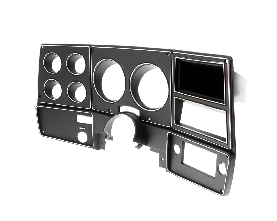 1978-80 Chevrolet / GMC Truck Dash Bezel, Black with Chrome Details, without A/C. - Image 4