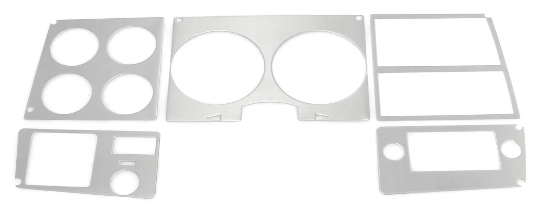 1978-80 Chevrolet / GMC Truck Brushed Aluminum Dash Bezel Trim, 5 pc Set, With A/C - Image 3