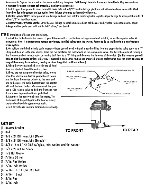 1949-51 Mercury-MERC-Fullsize Car Power Brake Booster Kit - Image 4