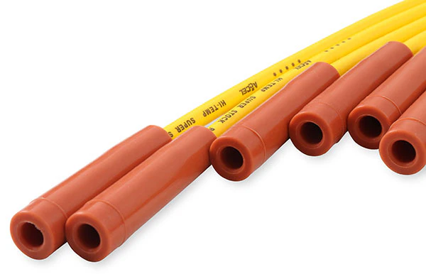 Accel Spark Plug Wire Set - Universal 8mm Yellow with Orange Boots - Image 3