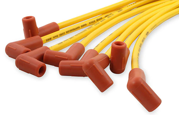 Accel Spark Plug Wire Set - Universal 8mm Yellow with Orange Boots - Image 4