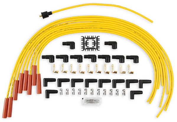 Accel Spark Plug Wire Set - Universal 8mm Yellow with Orange Boots - Image 7