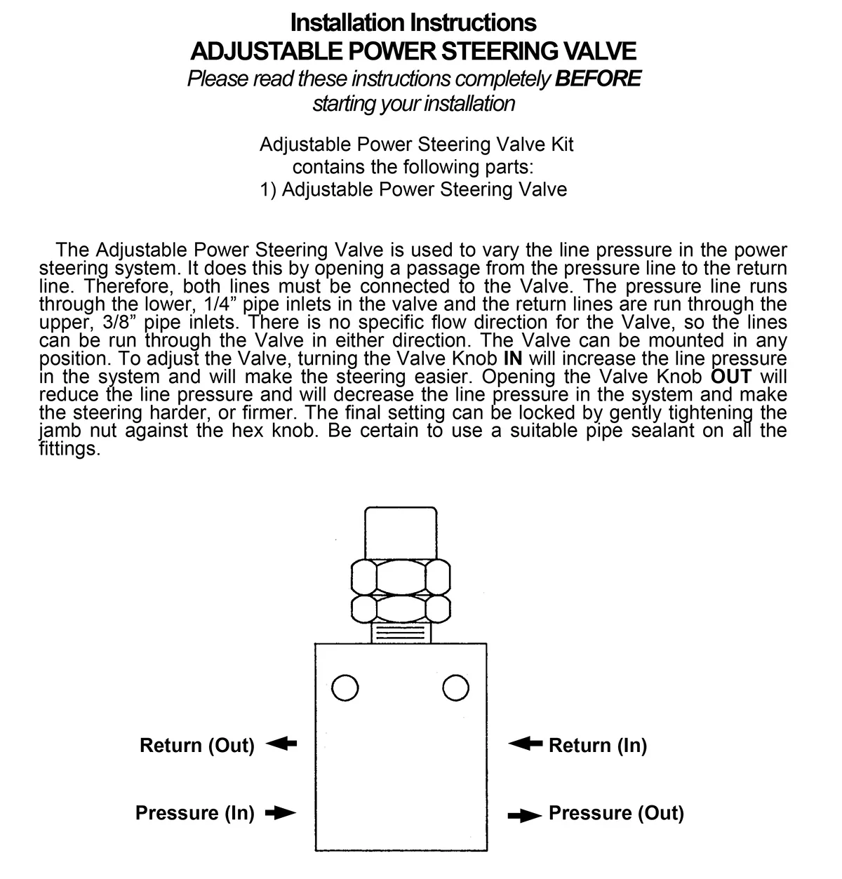 Power Steering Flow Valve - Image 3