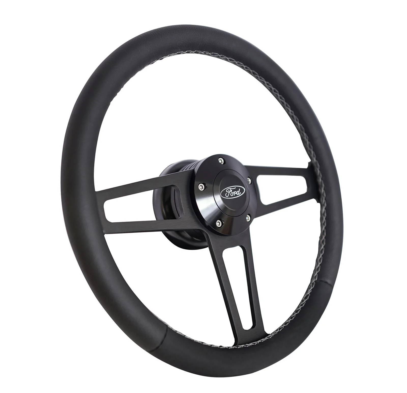 Billet T Series Black Wheel FORD Logo & Install Kit - Image 2