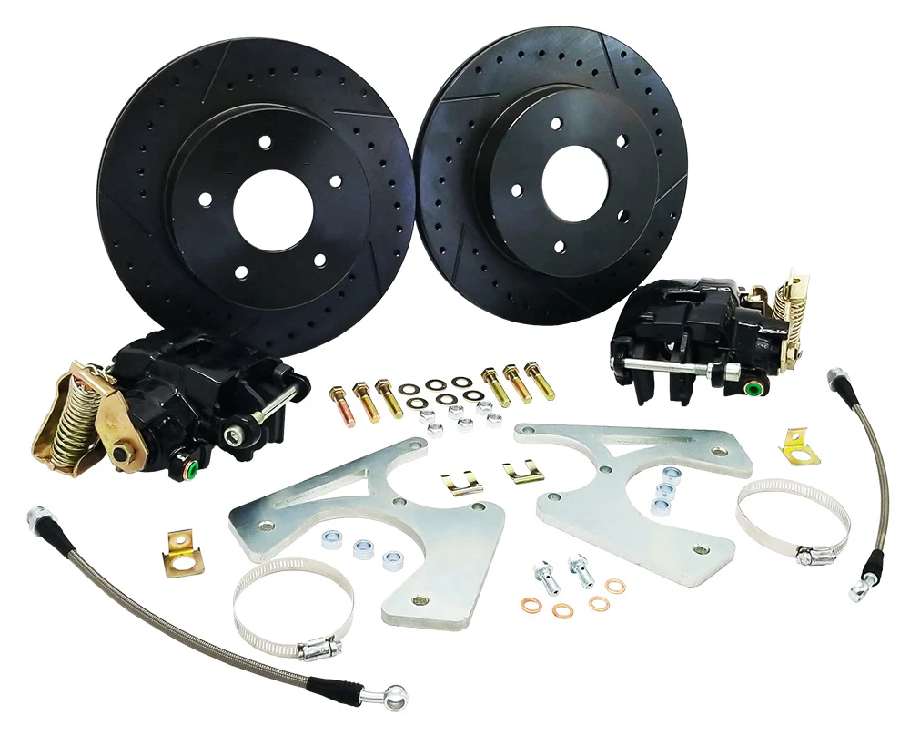 BlackOut Series Rear Disc Brake Conversion Kit, GM 10-12 Bolt Rearend, 11" Rotors - Image 3