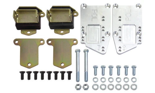 Chevy LT Engine Motor Mount Adapter Kit, Adjustable with Poly Urethane Mounts - Image 2