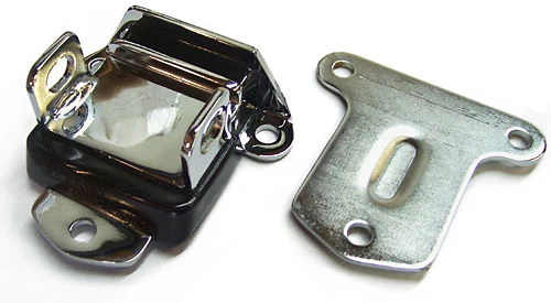 Chevy V-8 Engine Motor Mount, Polyurethane, Chrome, Pair - Image 2