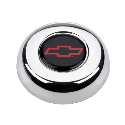 Chrome Button-Chevy Bow Tie (Blk/Red) - Image 2