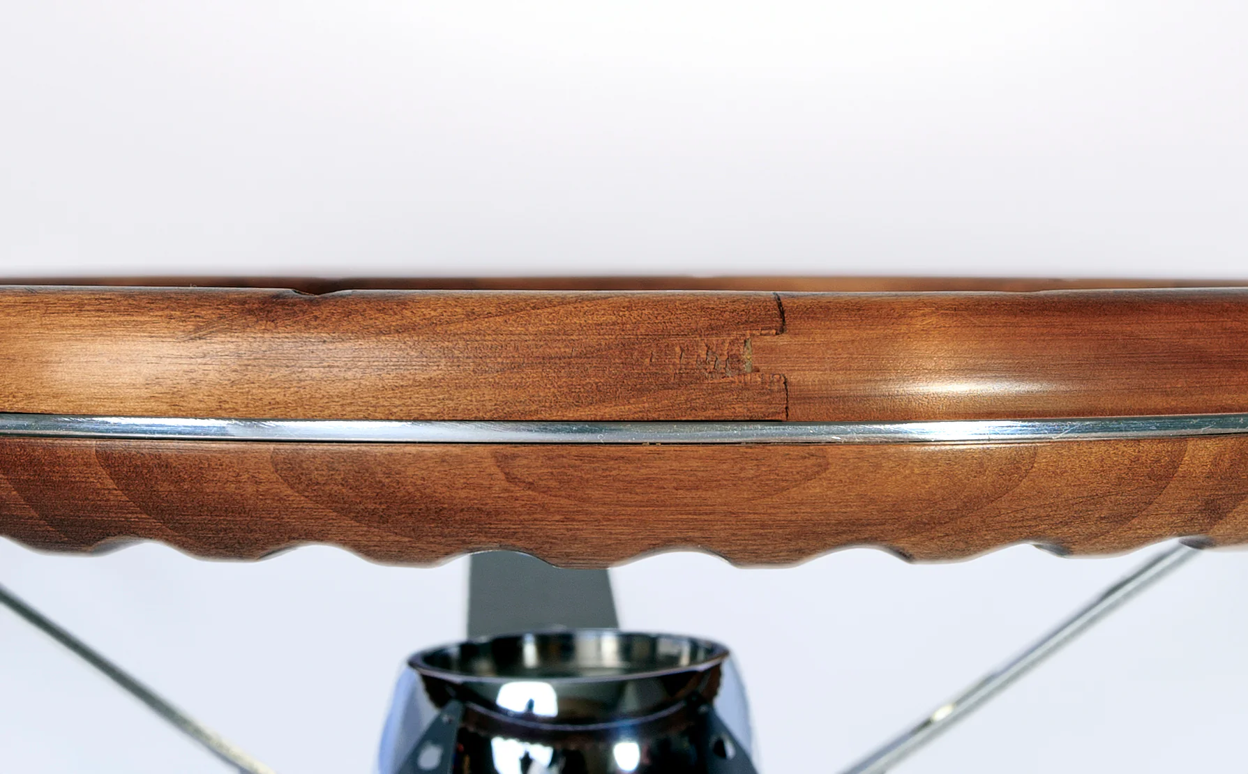 Classic Wood/Stainless Spokes -Walnut - 13 1/2"" - Image 3