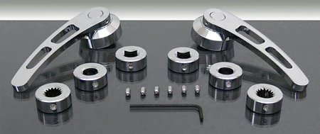Door Handle Set, Polished Billet Aluminum - Image 2