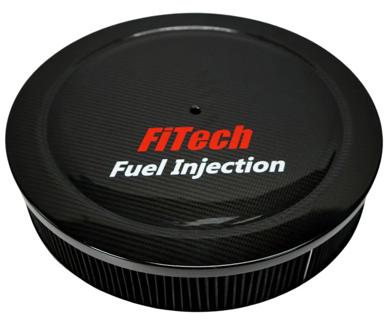 FiTech 14" Round Air Cleaner Assembly - Carbon Fiber Lid - Image 3