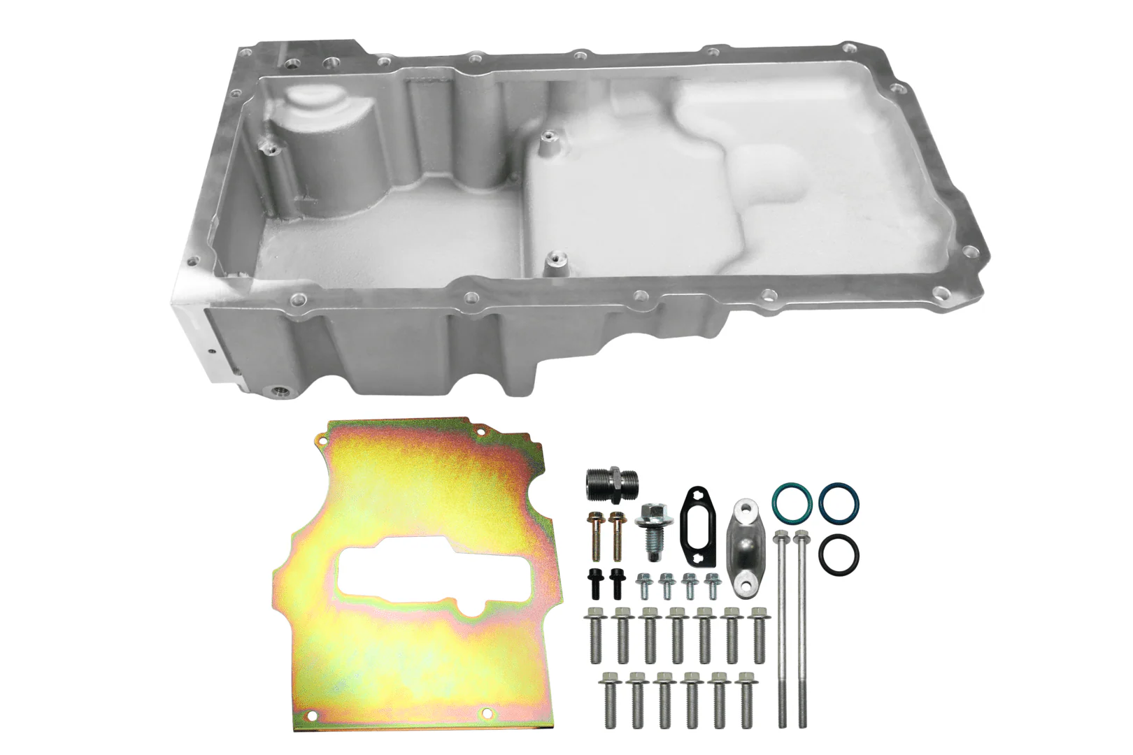 FiTech Plus, LS Swap Oil Pan, Medium Profile, Satin, 6.25 Qts w/Filter Capacity - Image 2